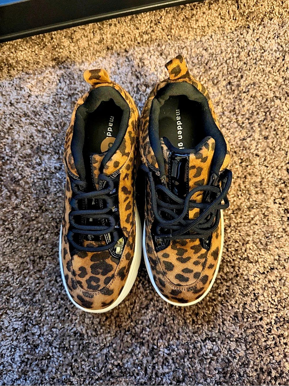 Steve Madden Women's Leopard Print Platform Sneakers New